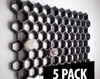 Estante hexagonal modular compatible con botes de pintura Citadel (paquete de 5) / Organizador impreso en 3D / Cada estante tiene capacidad para 20 botes de pintura