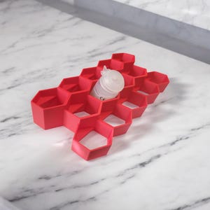 Citadel Paint Pot Compatible Desktop Organizer | Fits all Bottle Sizes | Games Workshop Hobby Shelf | Multiple Colors | Honeycomb Storage