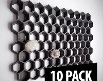 Paquete de 10 unidades/Estante hexagonal modular compatible con botes de pintura Citadel/Organizador impreso en 3D/Cada soporte tiene capacidad para 20 botes de pintura