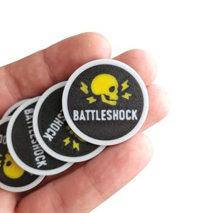 Battleshock Tokens | Custom Universal Wargaming Marker | 3D Printed 3-Color Tabletop Token Set | Choose Your Colors | 5 or 10 Pack