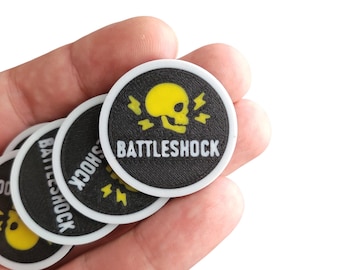 Battleshock Tokens | Custom Universal Wargaming Marker | 3D Printed 3-Color Tabletop Token Set | Choose Your Colors | 5 or 10 Pack