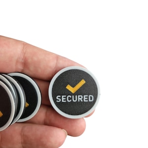 Objective Secure Tokens | Custom Universal Wargaming Marker | 3D Printed 3-Color Tabletop Token Set | Pick your Colors | 5 or 10 Pack