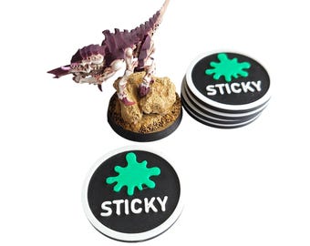 Ficha de objetivo adhesiva / Marcador universal impreso en 3D para juegos de guerra de mesa / Fichas personalizadas de 3 colores / Elige tus colores / Paquete de 5 o 10 unidades