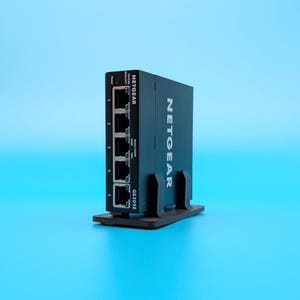 Desk Stand for Netgear GS305E Switch with Silicone Feet - Fits Multiple Netgear Models