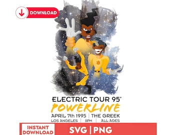 90s Goofy Movie Powerline PNG, Retro Birthday Gift (Digital Download)
