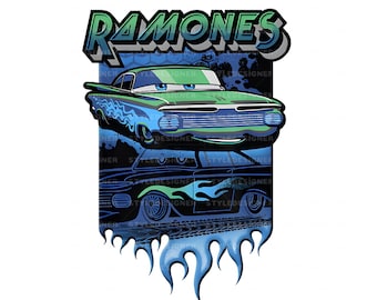 Ramones Car SVG, Lightning McQueen PNG, Sublimation Design (Digital File)