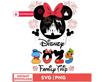 Disney Family Trip 2025 SVG PNG, Mouse Silhouette (Digital Download)