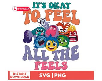 Inside Out Feelings Clipart – SVG EPS PNG Vector (Digital Download)