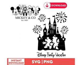 Retro Mickey Friends PNG, Family Trip Sublimation (Digital Download)