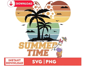 Summer Beach Trip SVG, Mouse and Friends PNG (Digital Download)