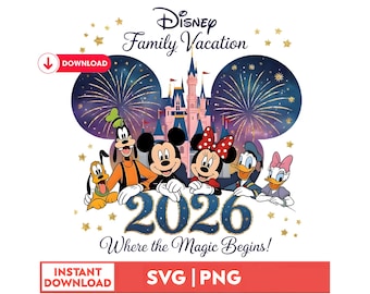 Family Trip 2026 PNG SVG,2026 Family Vacation Png,Magical Kingdom 2026 Png, Family Trip Sublimation,Family Squad Svg,Instant download
