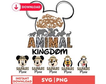Tierreich Safari Familie Urlaub Shirts SVG PNG (Digital Download)