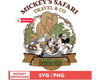 Mickey Safari Animal Kingdom SVG PNG, Family Trip (Digital Download)