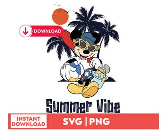 Mouse Summer Beach Trip PNG SVG (Digital Download)