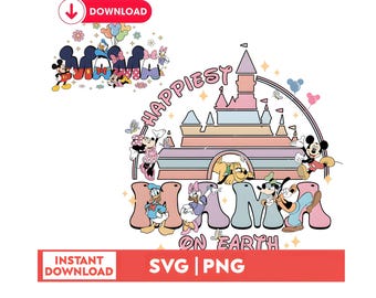 Disney Mama Mouse Bundle Png, Disneyland Trip (Digital Download)