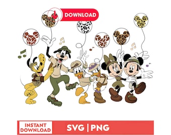 Mickey Safari Squad SVG, Animal Kingdom Family Trip PNG (Digital Download)