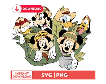 Mickey Safari Squad SVG, Animal Kingdom Family Trip PNG (Digital Download)