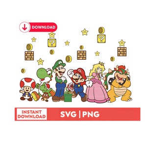 Super Mario Svg, Mario Family Png, Mario Luigi Shirt, Mario Bros Png, Super Mario Cliparts, Luigi SVG, Mario i Luigi Svg, Mario Family Svg