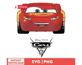 Lightning McQueen SVG, Cars Png, Sublimation Design (Digital File)