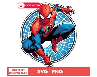 Spiderman Sublimation Design – Superhero PNG SVG File (Digital Download)