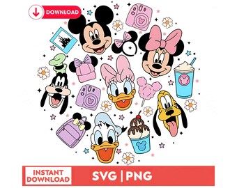 Disney Snacks Png, Mickey and Friends, Magical Kingdom Png (Digital Download)
