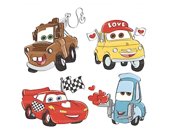 Lightning McQueen SVG, Cars Movie PNG, Sublimation Design (Digital File)