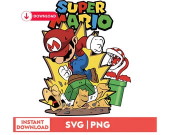 Super Mario Family SVG, Mario Bros Cliparts (Digital Download)