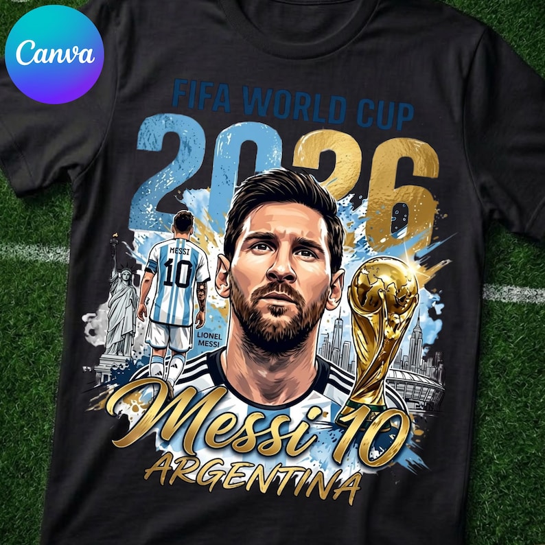 Messi worldcup 2026 PNG svg , Soccer tshirt design, 2026 World Football Graphic, Sports Sublimation, Cricut File, Digital Print Download