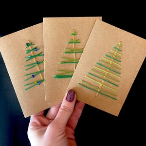 Embroidered Cards - Trees
