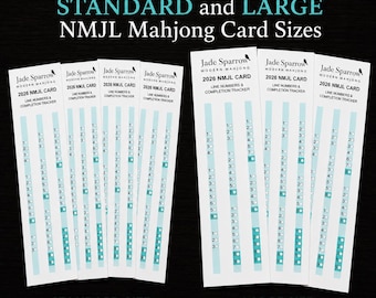 Mahjong - Número da linha do cartão NMJL 2026 e rastreador de conclusão do cartão.