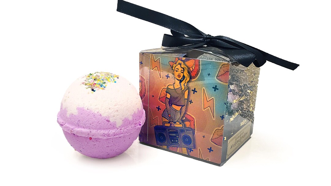 80s Retro Premium Bath Bomb With Gift Box 7.5oz Xlarge All Natural ...