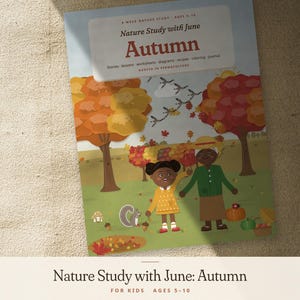 Estudio de la naturaleza en otoño para niños, unidad didáctica de otoño para la educación en casa, ciclos de vida de la calabaza y la manzana, edades de 5 a 10 años. imagen 1