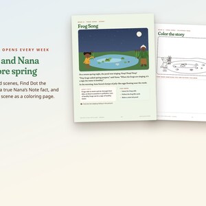 Lente-natuurstudie voor kinderen, 8 weken durende thuisonderwijsmodule, levenscyclus van planten en kikkers, leeftijd 5-10 afbeelding 3