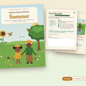 Summer Nature Study for Kids, 8-Week Unit, Butterfly Life Cycle, Ages 5-10