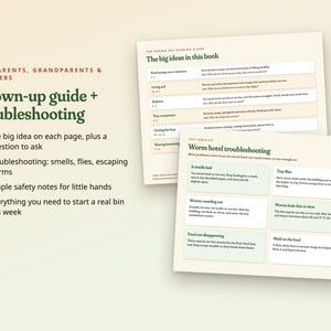 Libro ilustrado sobre compostaje para niños, cuento y actividades sobre el compostador de lombrices, PDF imprimible, edades de 4 a 8 años. imagen 6