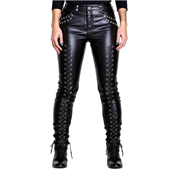 SHIKITARI STUDDED LEATHER PANTS 【BLACK】 STUDDED LEATHER PANTS 【BLACK】 | SHIKITARI