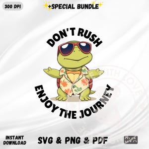 Cute Turtle With Glasses Design PNG SVG, Cartoon Turtle, Special Bundle Pack, Transparent PNG file for Sublimation, digital download