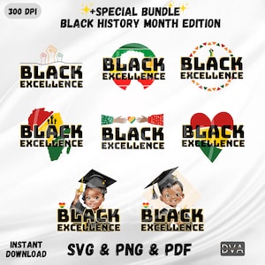 Black Excellence SVG PNG, Black History Month png, Transparent PNG file for Sublimation, digital download