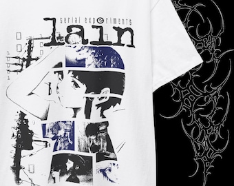 Serial Experiments Lain Inspired Anime T-Shirt | Vintage Collage Manga Graphic Tee