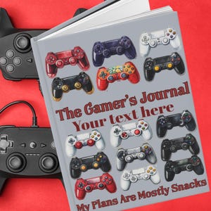 Gamer's Journal Hardcover Journal | Video Game Controllers, Plans Are Snacks