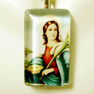 Saint Lucy pendant with chain - GP09-155