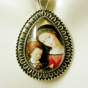 Pendentif Vierge à l&#39;enfant avec chaîne - AP15-073