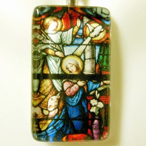 The annunciation stained glass window pendant - GP09-217