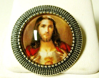 Sacred heart of Christ pin/brooch - BR09-073