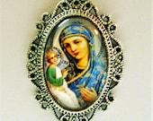 Madonna and Child necklace - Russian Icon