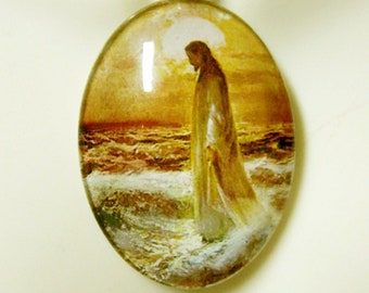 Christ on the Sea of Galilee pendant with chain - GP04-013 cameo style