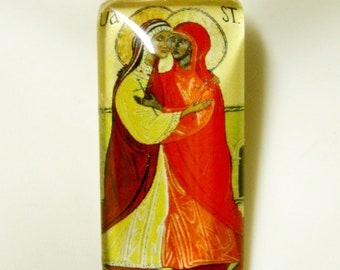 Saint Perpetua and Felicity glass pendant with chain - GP12-425