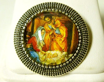 Nativity pin/brooch - BR09-084