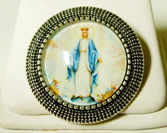 Miraculous medal brooch/pin - BR09-046