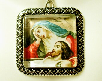 Pieta pendant and chain - AP24-008